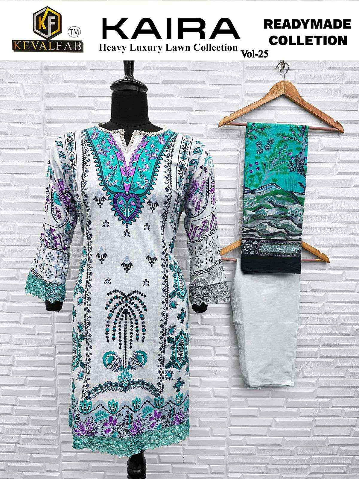 KEVAL FAB KAIRA VOL 25 READY MADE COLLECTION WHOLESALE PRICE ( 6 PCS CATALOG )