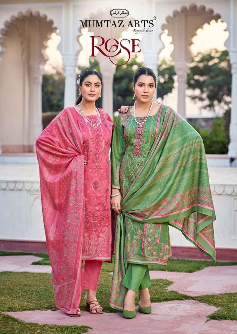 Mumtaz Arts Rose Jam Satin Dress Material Surat Wholesale ( 6 pcs Catalogue )