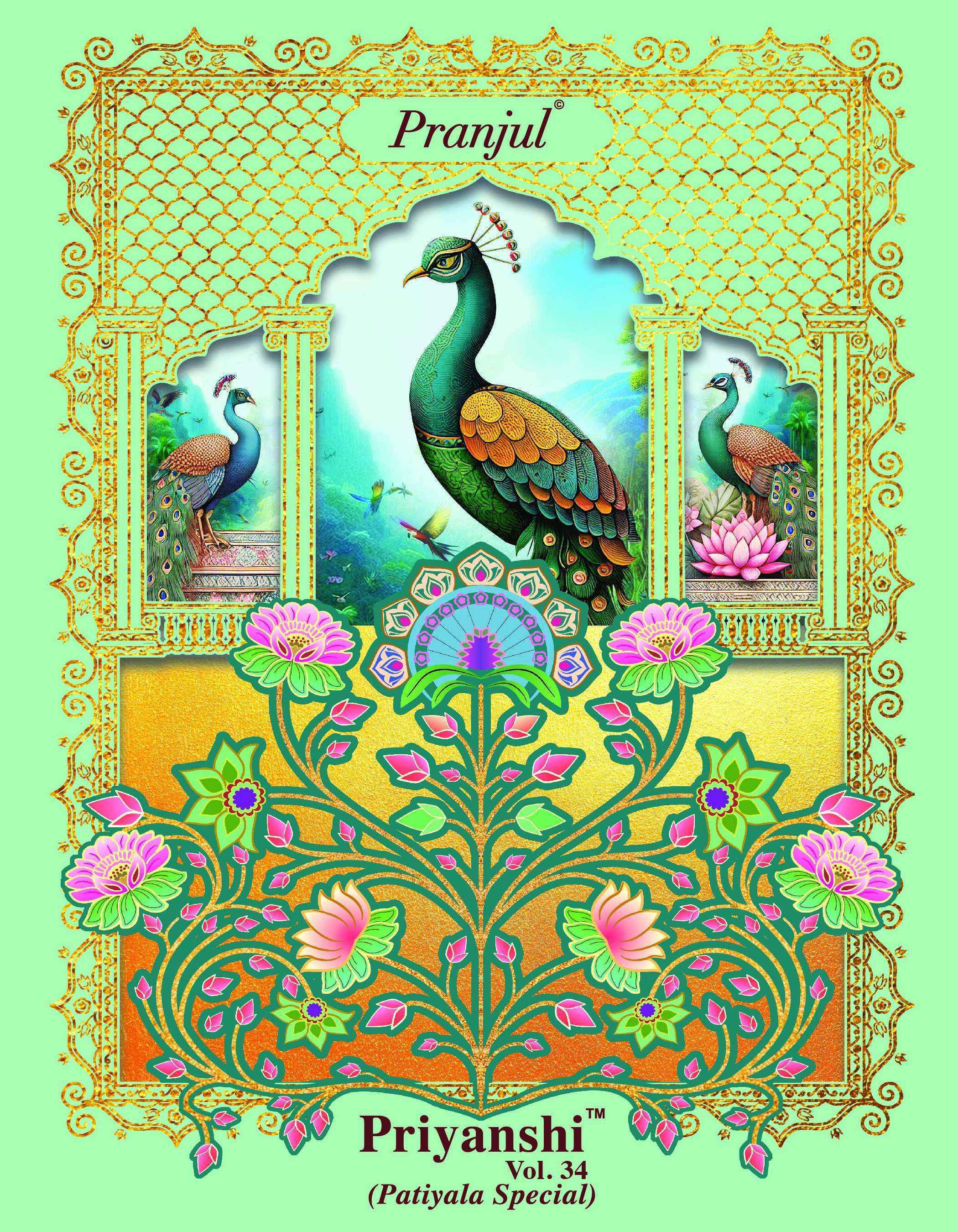 Pranjul Fashion Priyanshi Vol 34 Cotton Dress Material Surat Wholesale ( 36 pcs Catalogue )