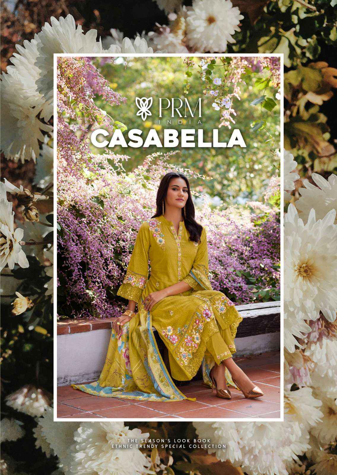 PRM INDIA CASABELLA COTTON EMBROIDERY DESIGNER READY MADE SUIT WHOLESALE PRICE ( 6 PCS CATALOG )