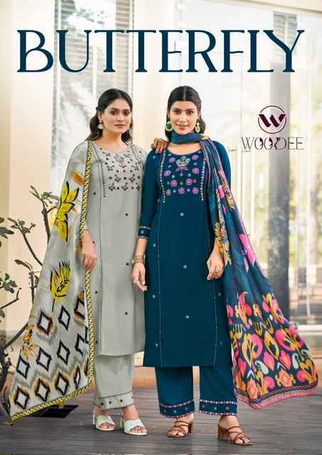Woodee Butterfly Rayon Kurti Combo New Catalog ( 6 pcs Catalogue )
