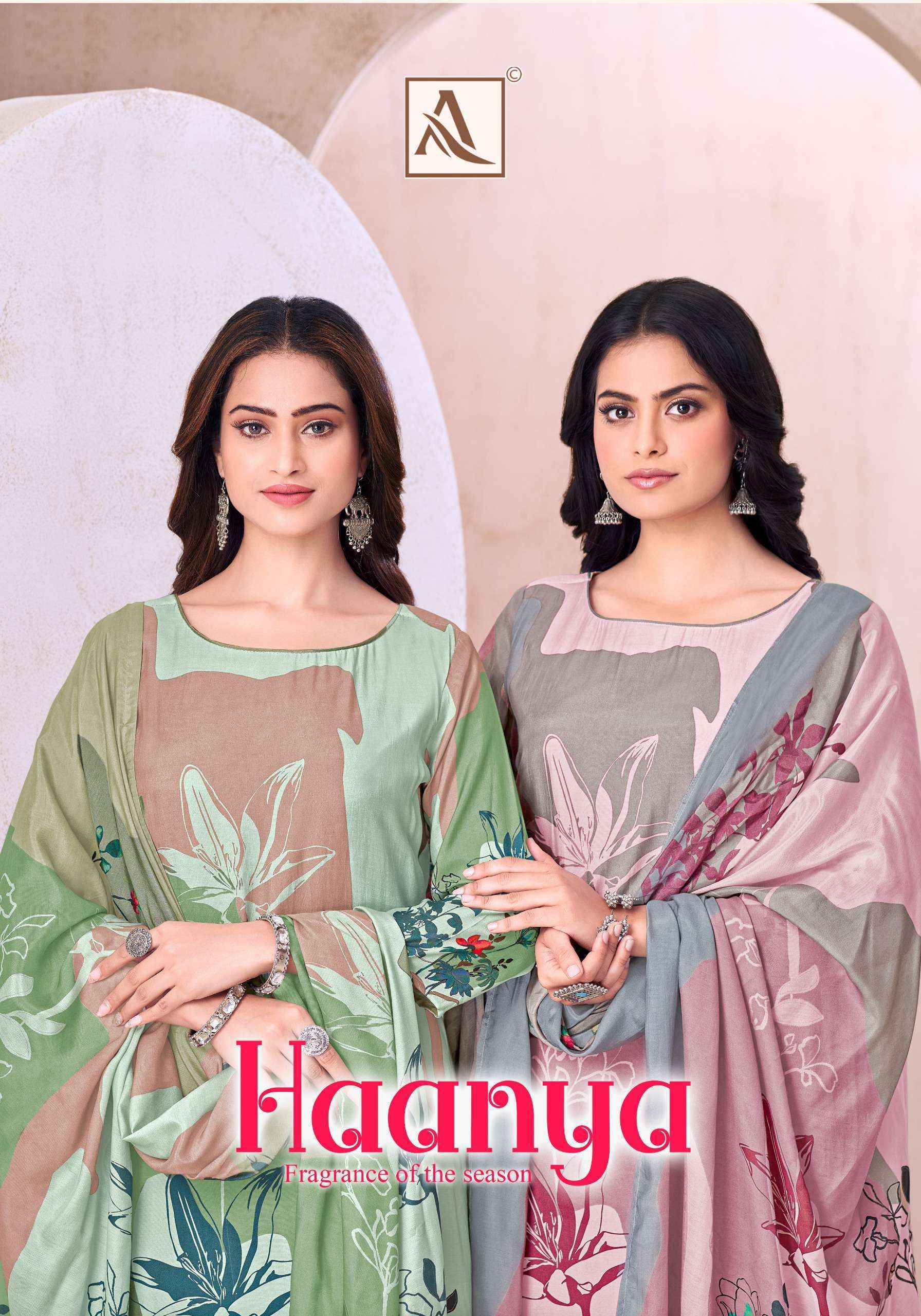 Alok Haanya Muslin Dress Material Surat Market Wholesale ( 4 pcs Catalogue