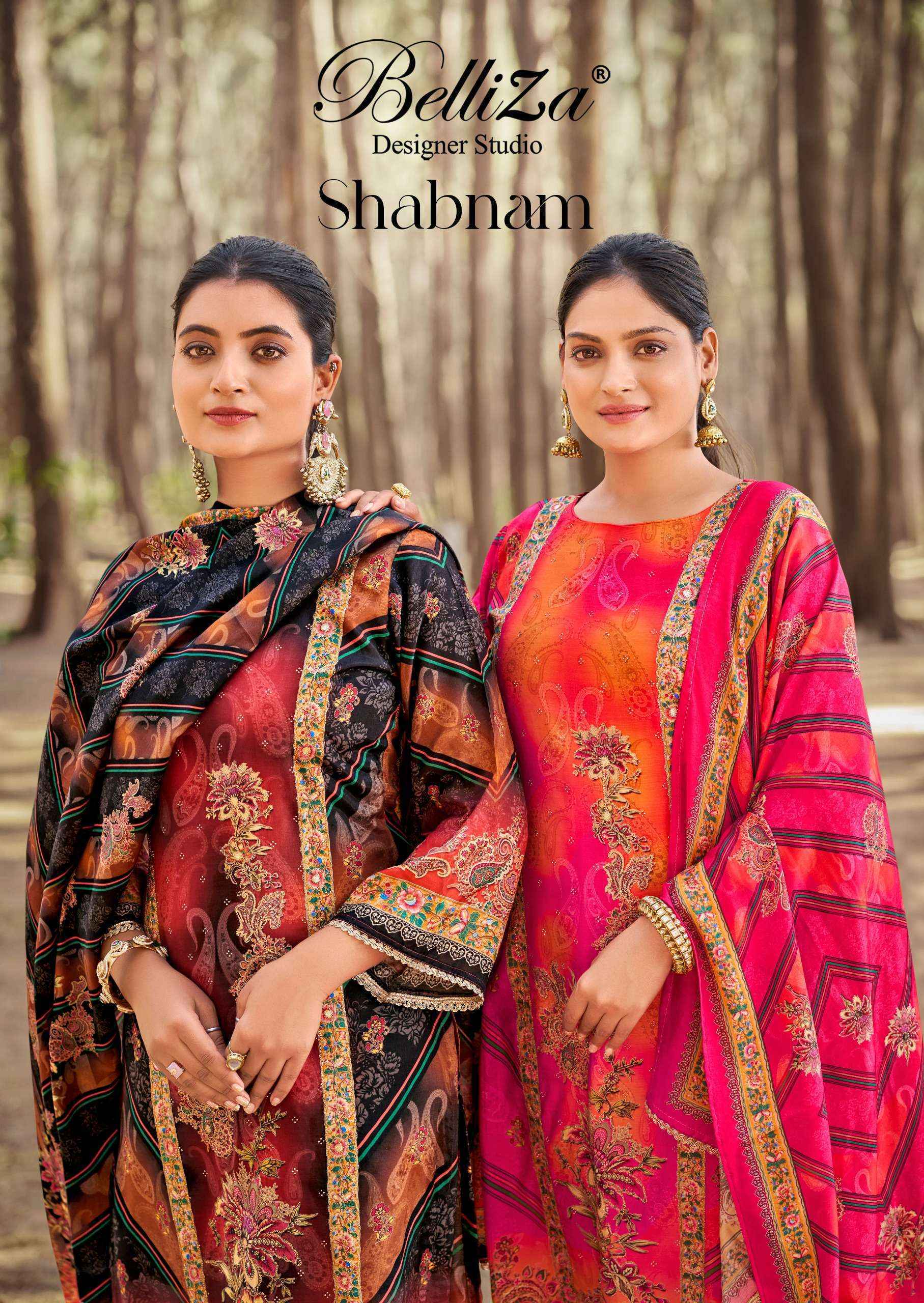 Belliza Shabnam Viscose Muslin Dress Material Wholesale Surat ( 3 pcs Catalogue