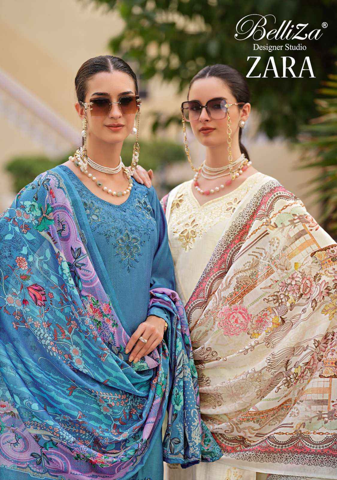 Belliza Zara Roman Silk Dress Material Surat Wholesale ( 6 pcs Catalogue