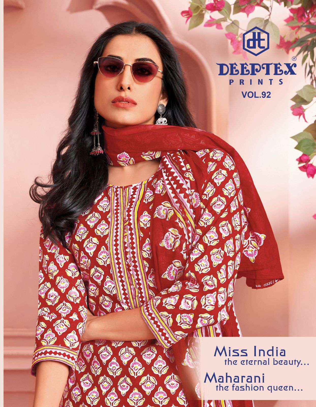 Deeptex Prints Miss India Vol 92 Wholesale Cotton Dress Material ( 16 pcs Catalogue )