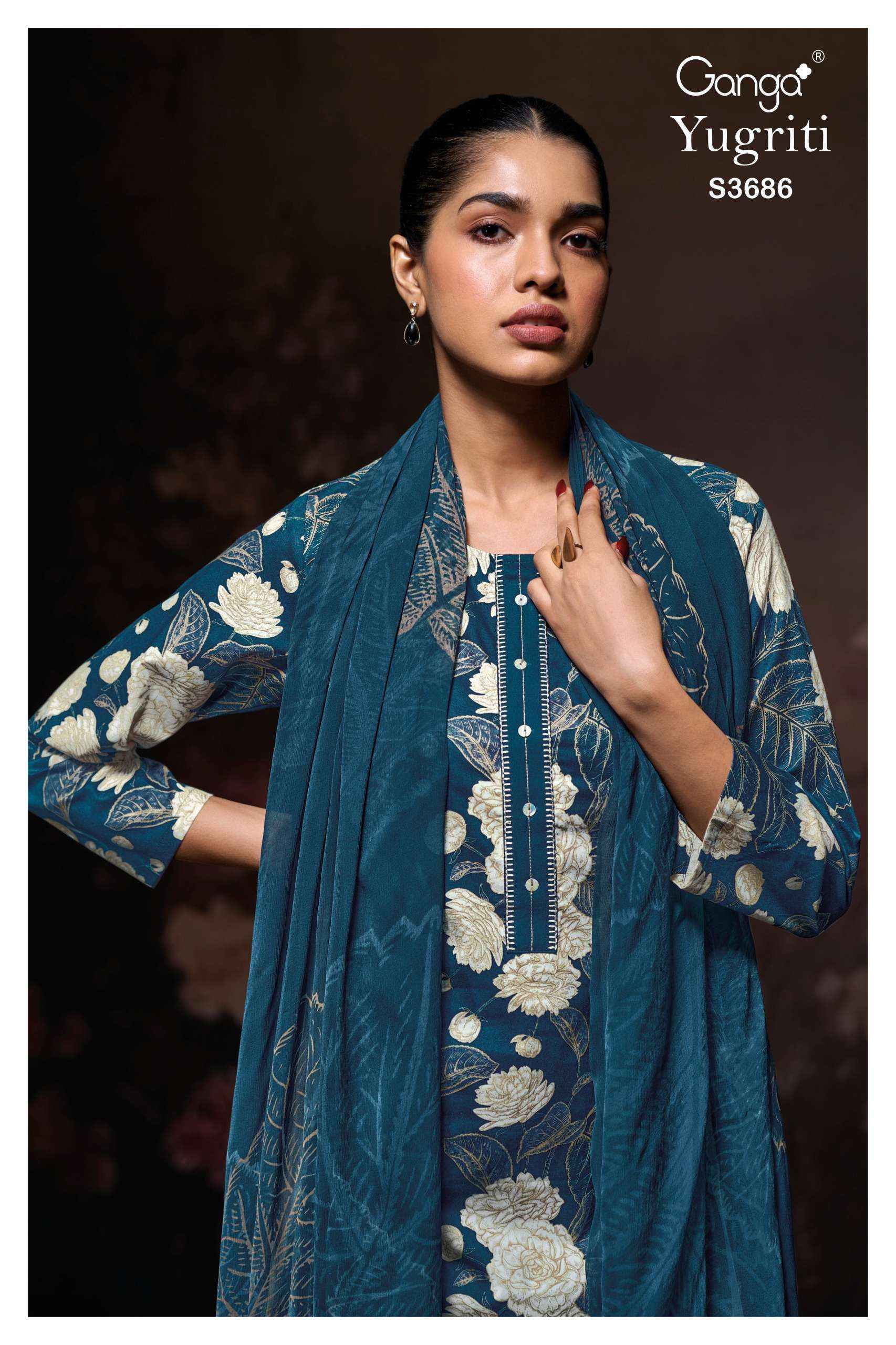 Ganga Yugriti 3686 Wholesale Cotton Dress Material ( 4 pcs Catalogue