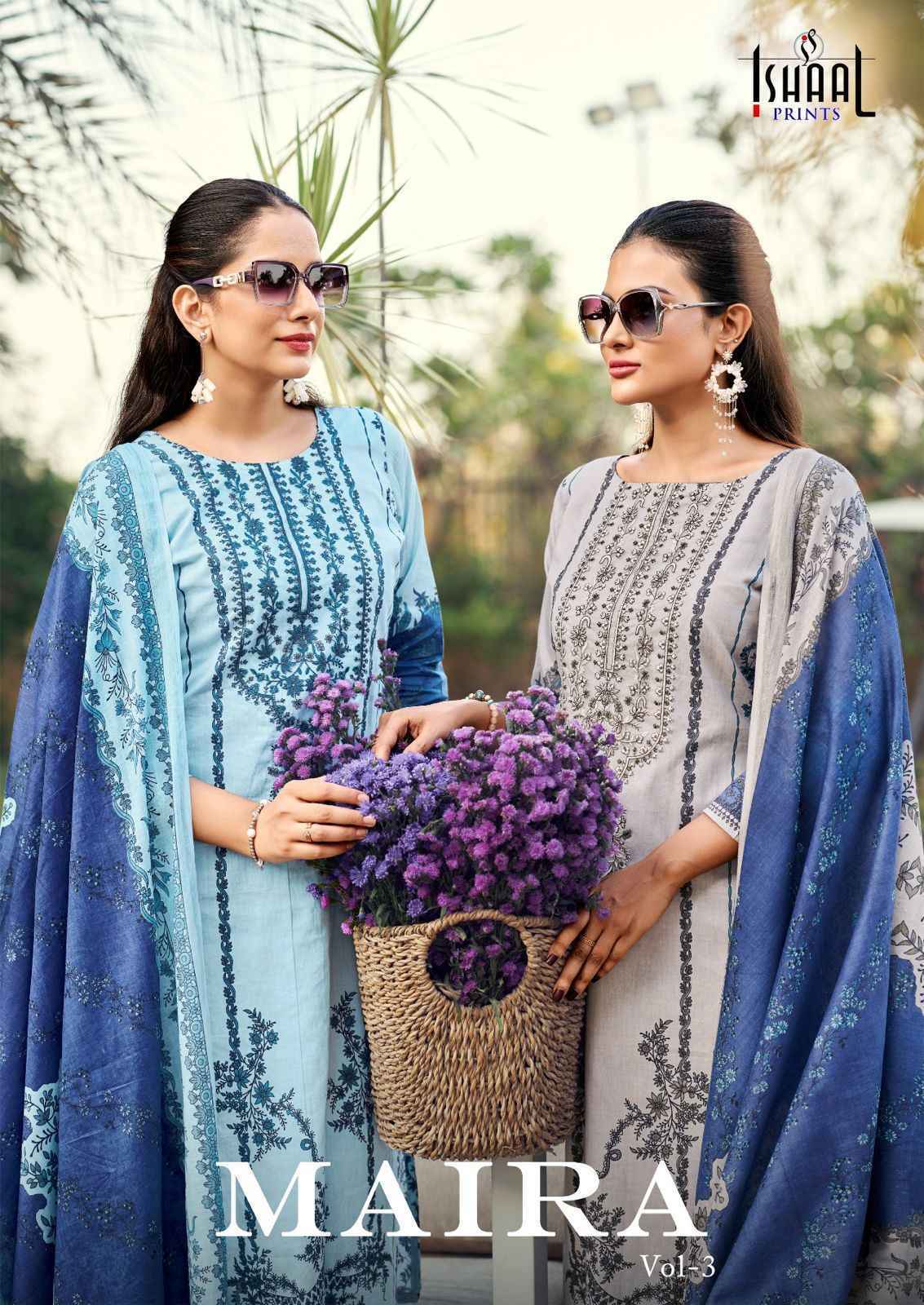 Ishaal Maira Vol 3 Lawn Cotton Dress Material Surat Market ( 8 pcs Catalogue