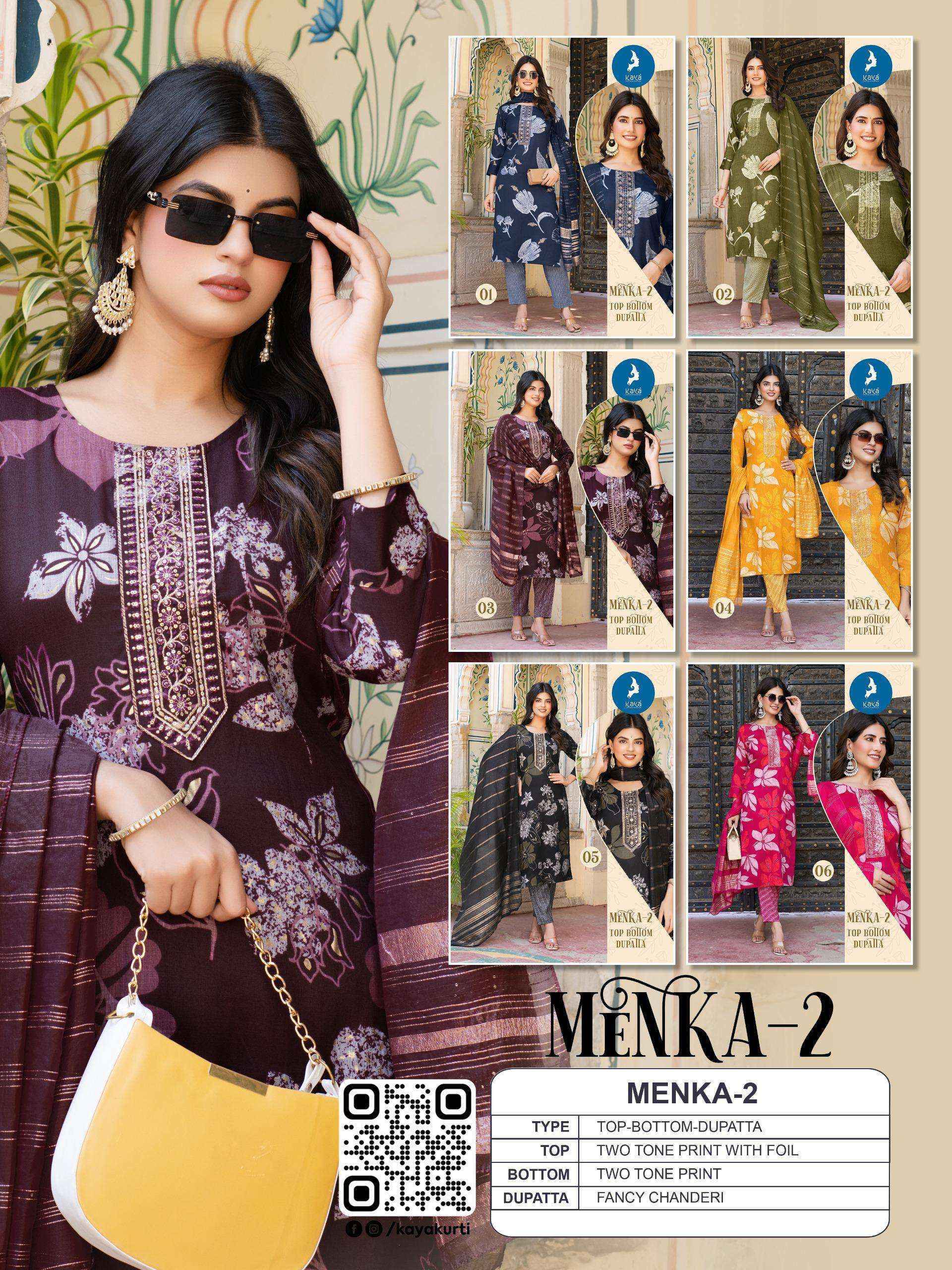 Kaya Menka Vol 2 Capsule Kurti Combo Dress Wholesale Rate ( 6 Pcs Catalog )