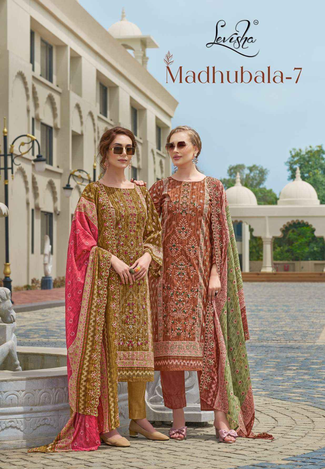 Levisha Madhubala Vol 7 Cambric Cotton Salwar Kameez Wholesale Rate ( 8 Pcs Catalog )