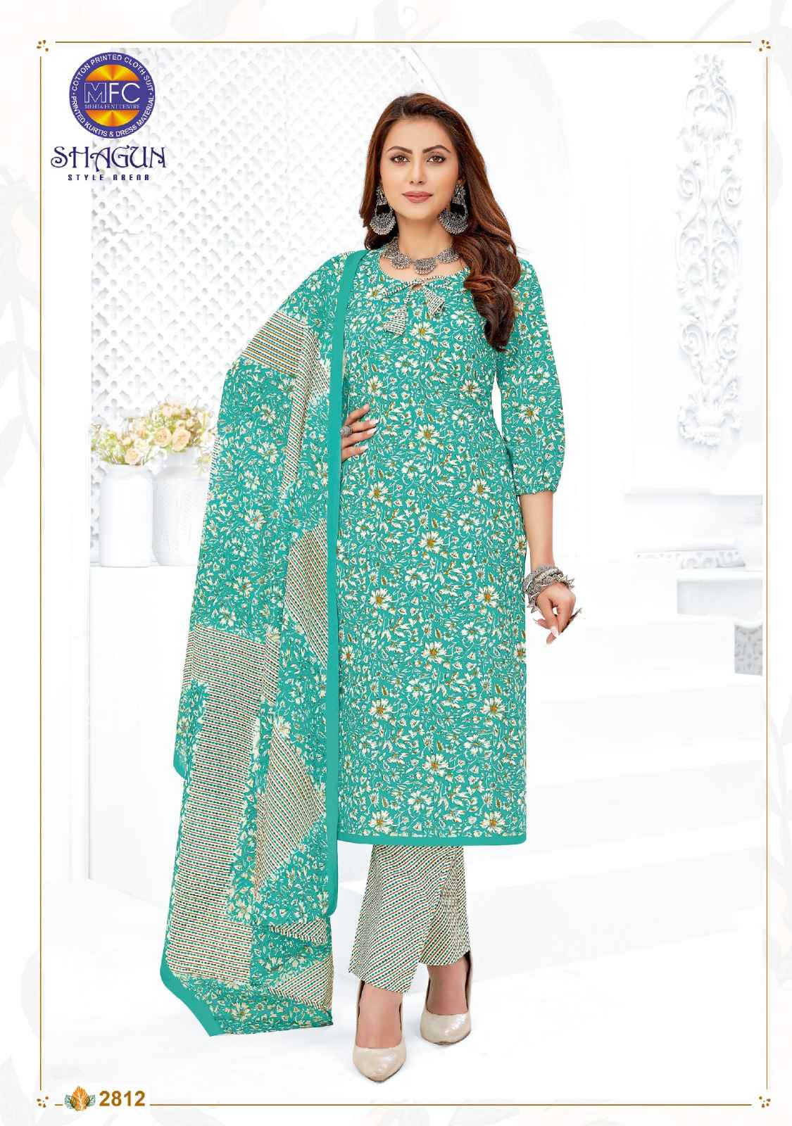 MFC SHAGUN VOL 28 HEAVY COTTON PRINTED UNSTITCHED SALWAR SUITS WHOLESALER SURAT