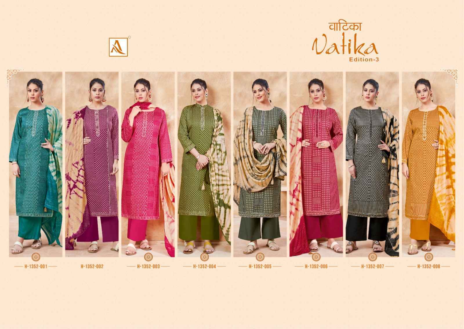 Alok Suits Vatika Edition Vol-3 Jam Cotton Dress Material 8 pcs Catalogue