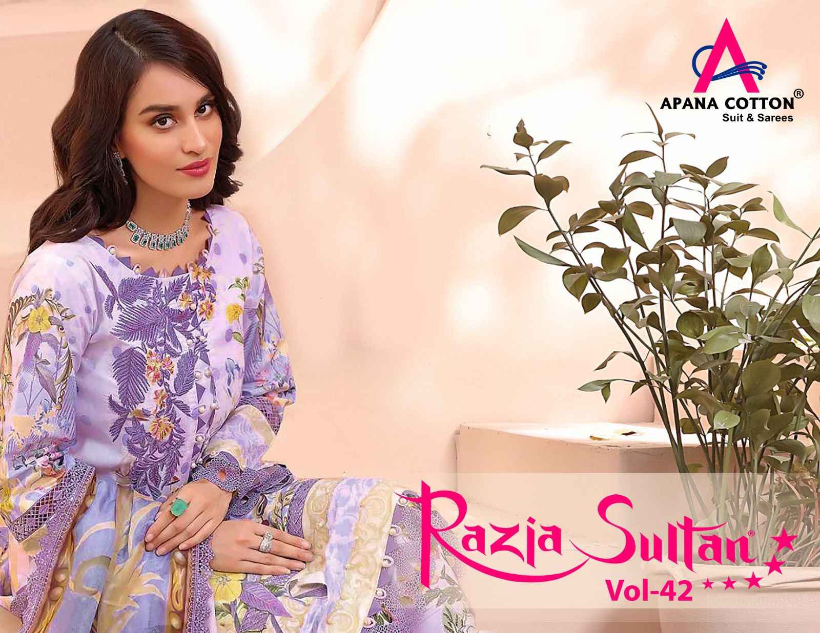 APANA COTTON RAZIA SULTAN VOL 42 COTTON PAKISTANI  SALWAR SUITS