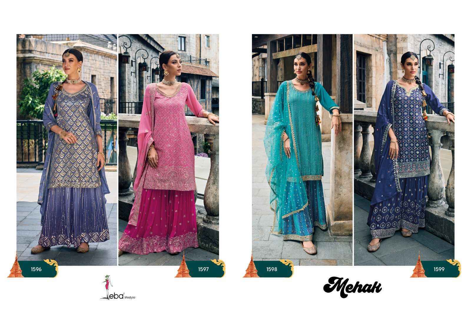 EBA Lifestyle Mehak Readymade Foux Georgette Dress 4 pcs Catalogue