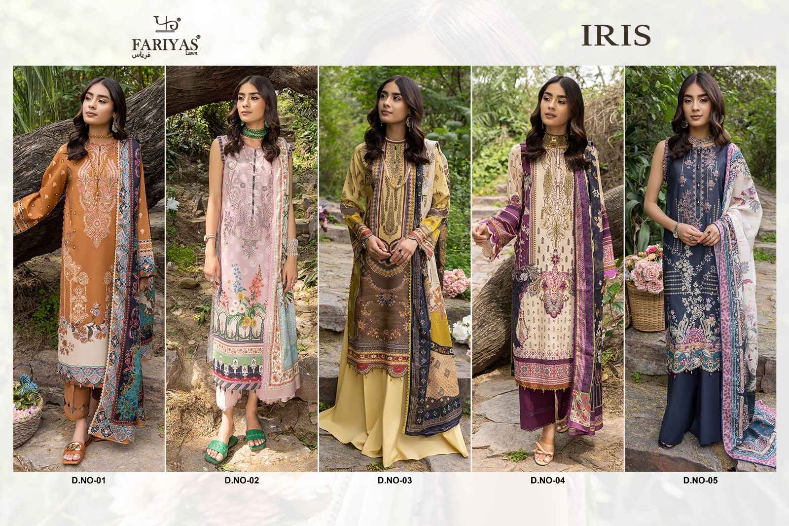 FARIYAS IRIS CAMBRIC COTTON SUITS CATALOG WITH WHOLESALE PRICE