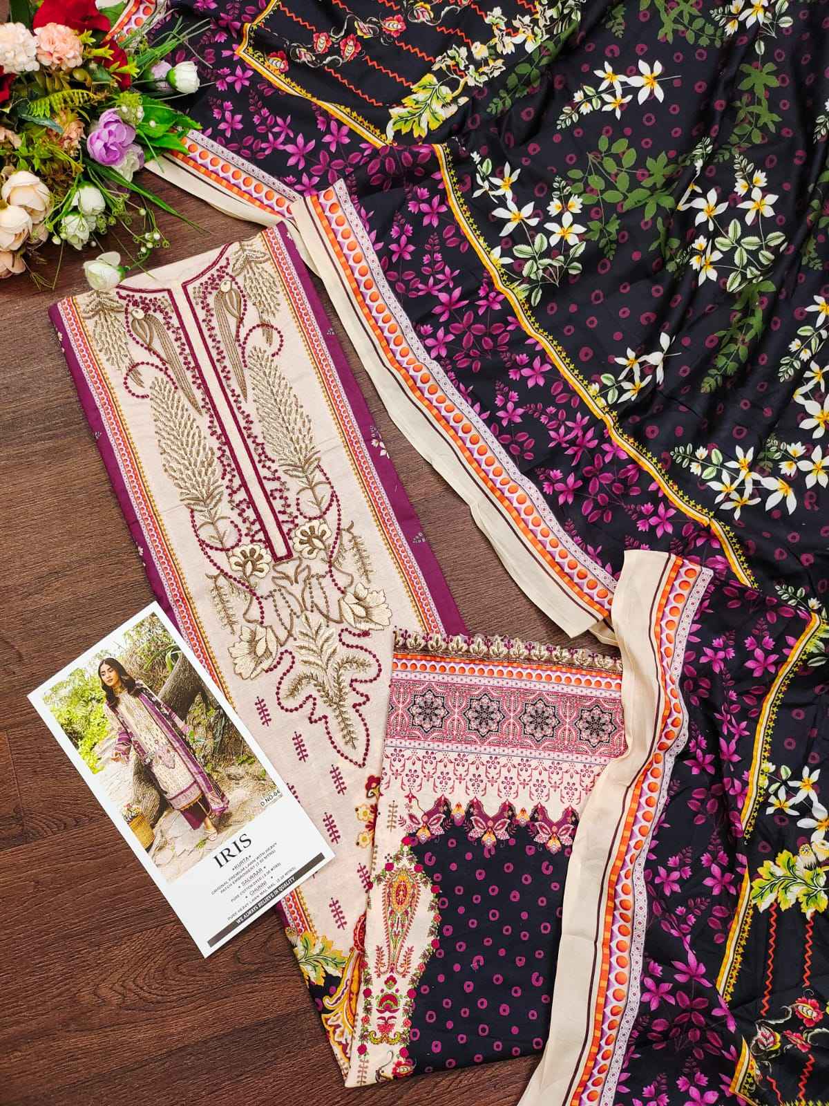 FARIYAS IRIS CAMBRIC COTTON SUITS CATALOG WITH WHOLESALE PRICE