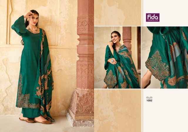 Fida Aliza Wool Dress Material 6 pcs Catalogue Wholesale Price