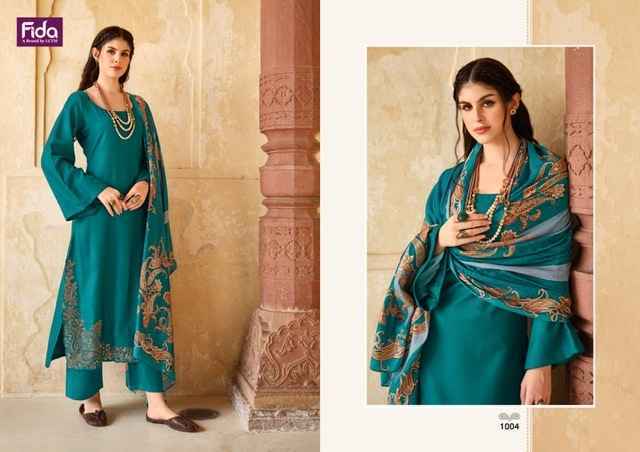 Fida Aliza Wool Dress Material 6 pcs Catalogue Wholesale Price