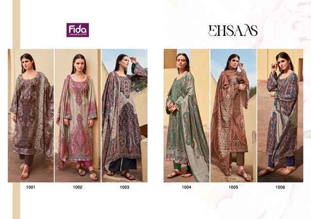 Fida Ehsaas Wool Dress Material 6 pcs Catalogue Wholesale Price
