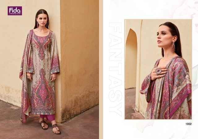 Fida Ehsaas Wool Dress Material 6 pcs Catalogue Wholesale Price