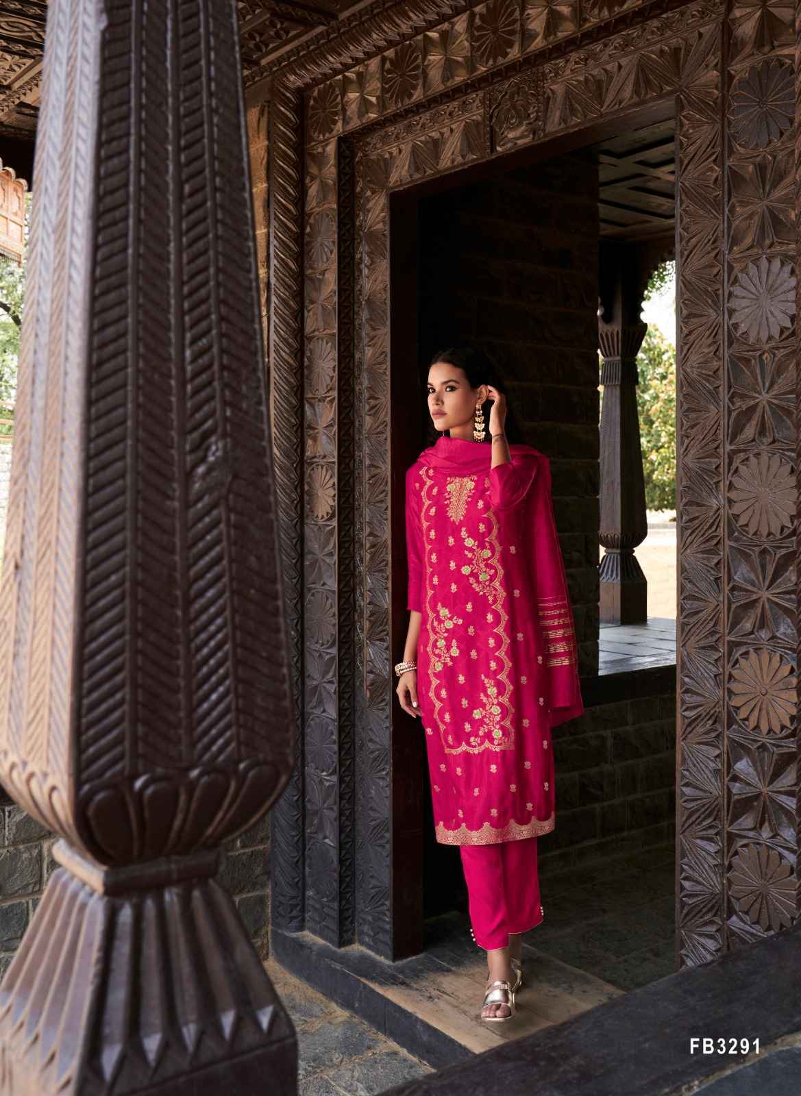 Four Buttons Royalty Vol-5 Readymade Jacquard Dress 6 pcs Catalogue