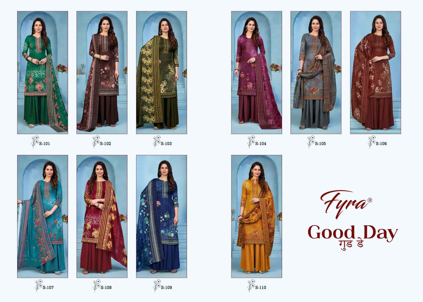 FYRA DESIGNING HUB GOOD DAY VOL-6 COTTON DIGITAL PRINT WITH SWAROVSKI WORK SUITS