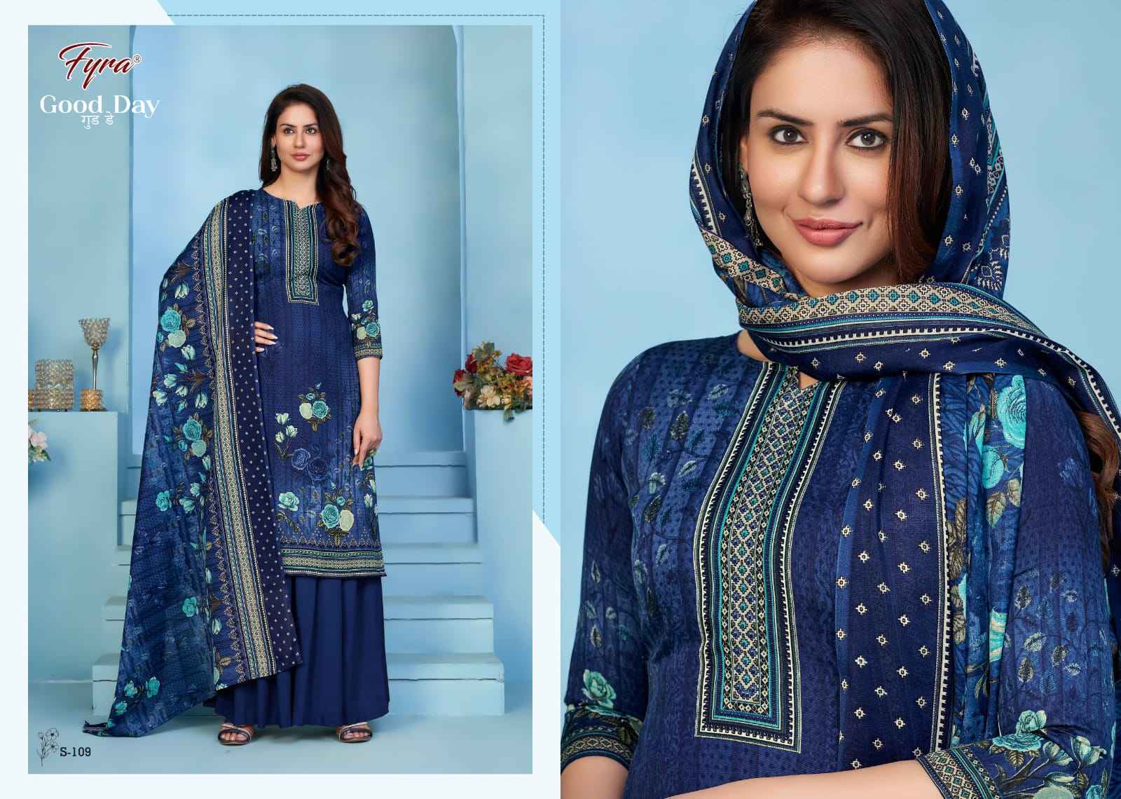 FYRA DESIGNING HUB GOOD DAY VOL-6 COTTON DIGITAL PRINT WITH SWAROVSKI WORK SUITS