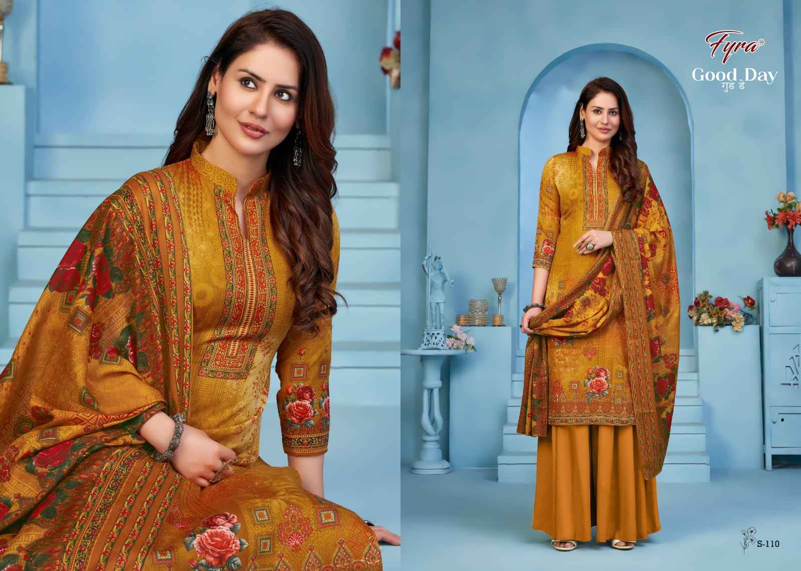 FYRA DESIGNING HUB GOOD DAY VOL-6 COTTON DIGITAL PRINT WITH SWAROVSKI WORK SUITS