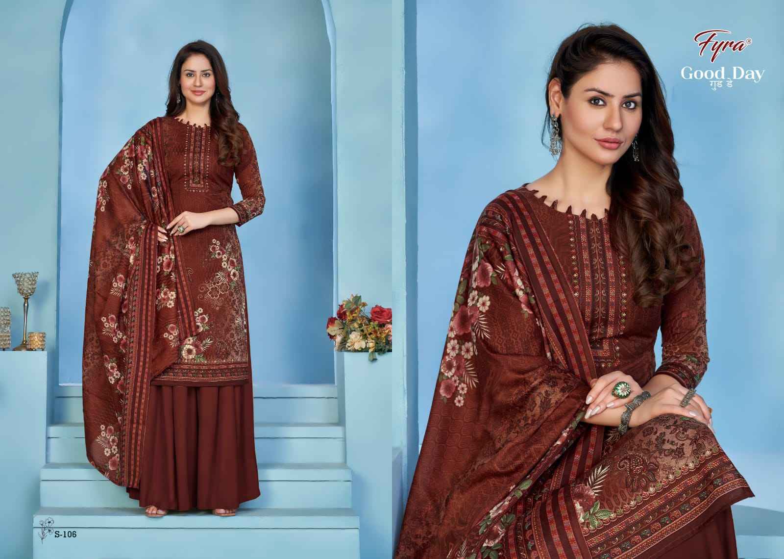 FYRA DESIGNING HUB GOOD DAY VOL-6 COTTON DIGITAL PRINT WITH SWAROVSKI WORK SUITS