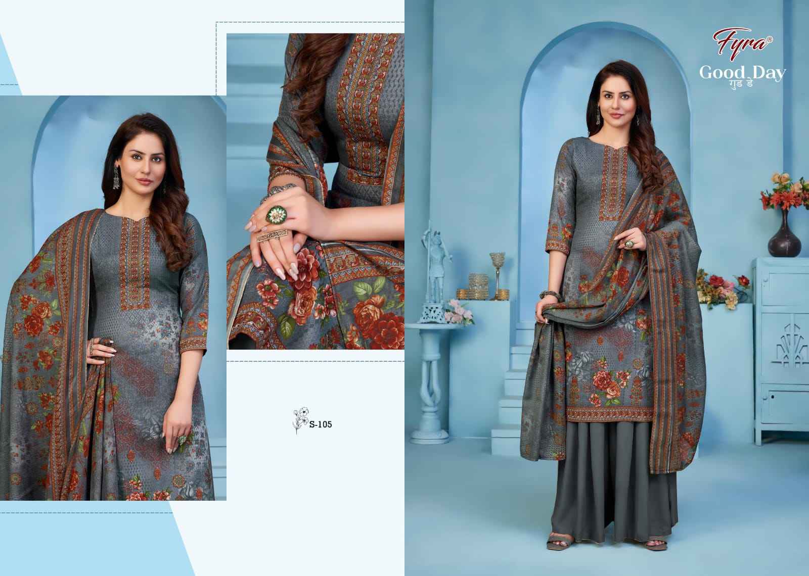 FYRA DESIGNING HUB GOOD DAY VOL-6 COTTON DIGITAL PRINT WITH SWAROVSKI WORK SUITS