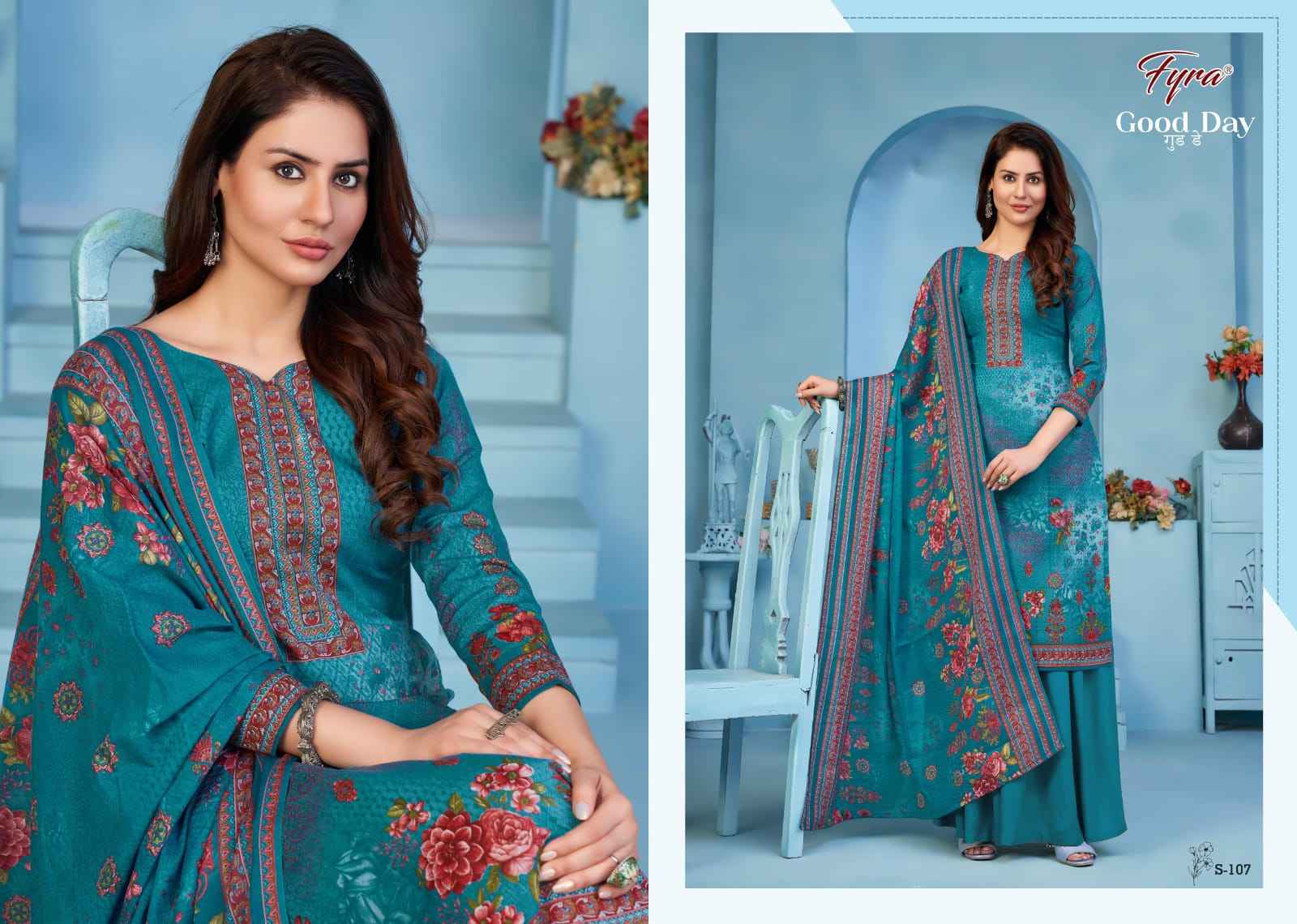 FYRA DESIGNING HUB GOOD DAY VOL-6 COTTON DIGITAL PRINT WITH SWAROVSKI WORK SUITS
