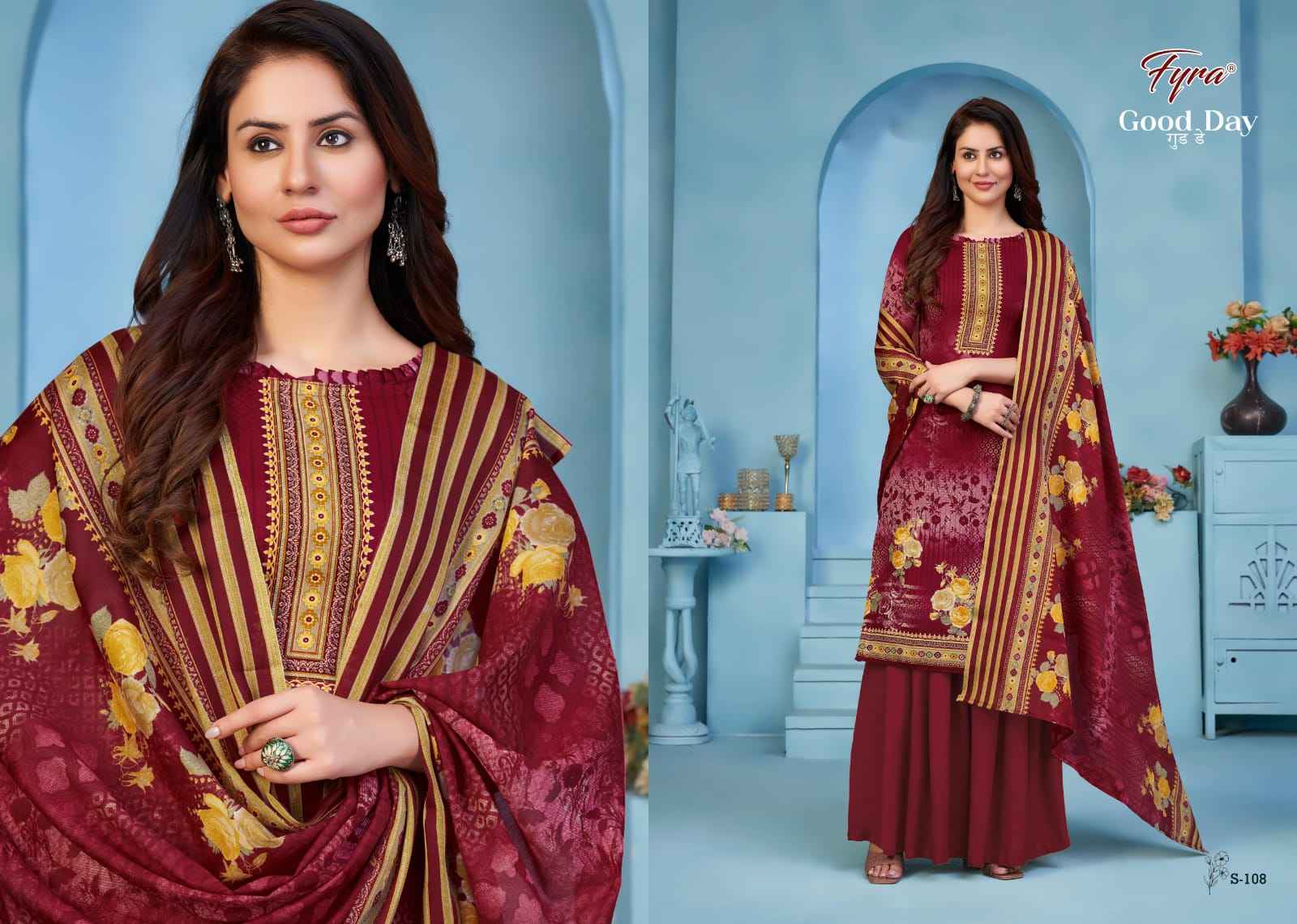 FYRA DESIGNING HUB GOOD DAY VOL-6 COTTON DIGITAL PRINT WITH SWAROVSKI WORK SUITS