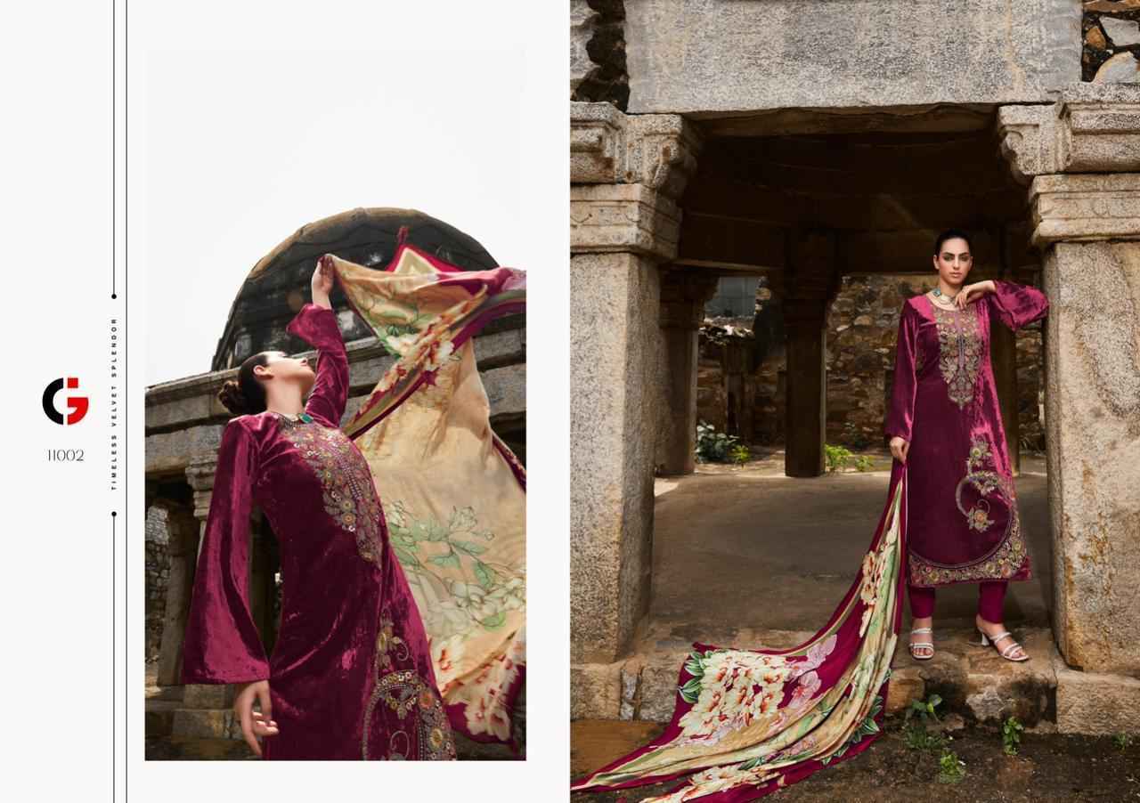 Gull Jee Afsana Viscose Velvet Dress Material Wholesale Price