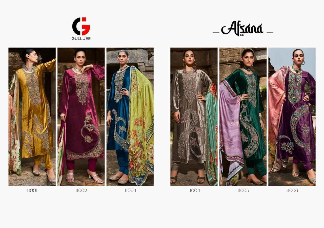 Gull Jee Afsana Viscose Velvet Dress Material Wholesale Price