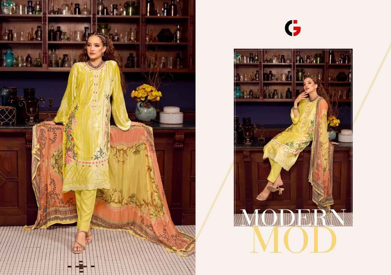 Gull Jee Mahnoor Viscose Velvet Dress Material 6 pcs Catalogue
