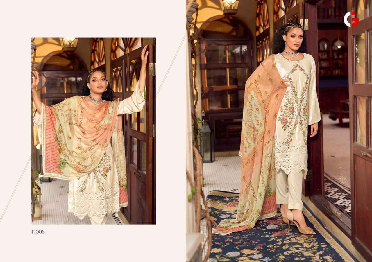 Gull Jee Mahnoor Viscose Velvet Dress Material 6 pcs Catalogue
