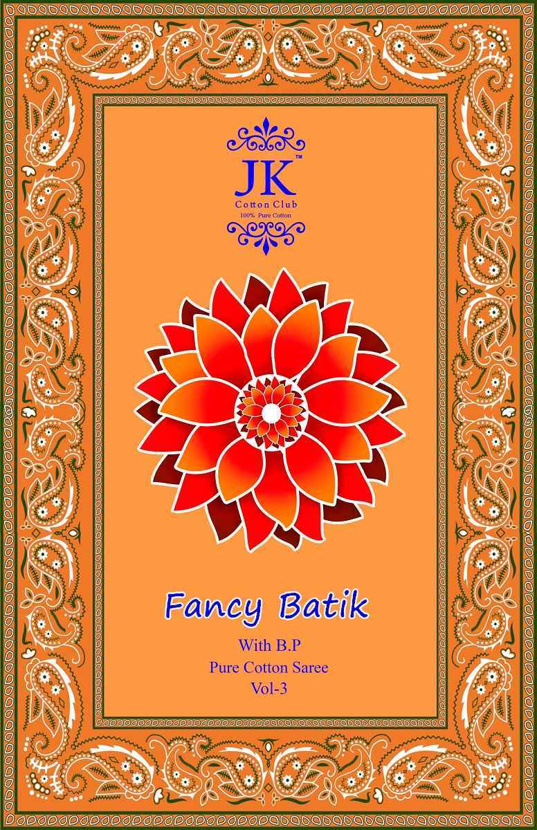 JK Batik Vol 3 Cotton Saree 12 pcs Catalogue