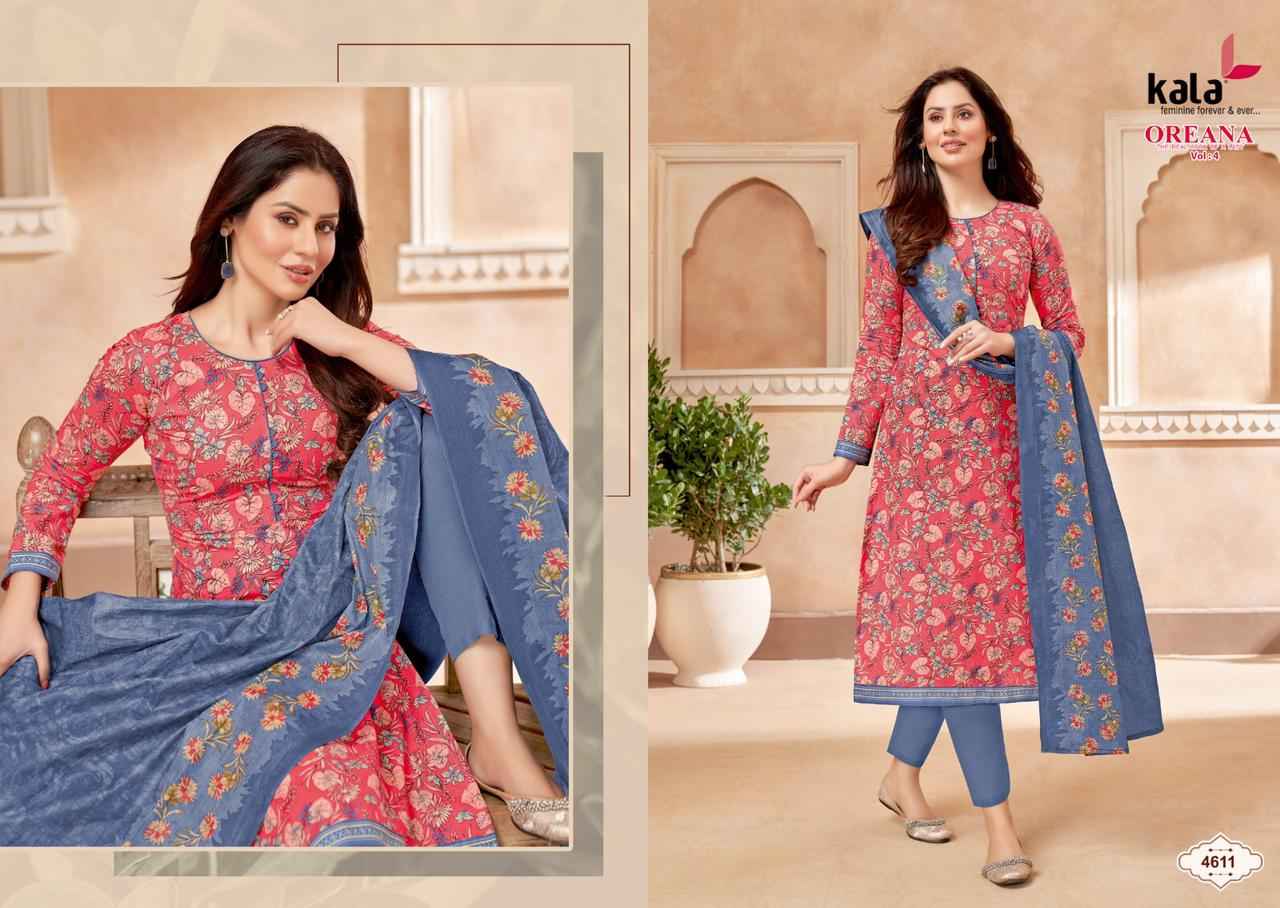 KALA FASHION OREANA VOL 4 COTTON PRINTED SALWAR SUITS 