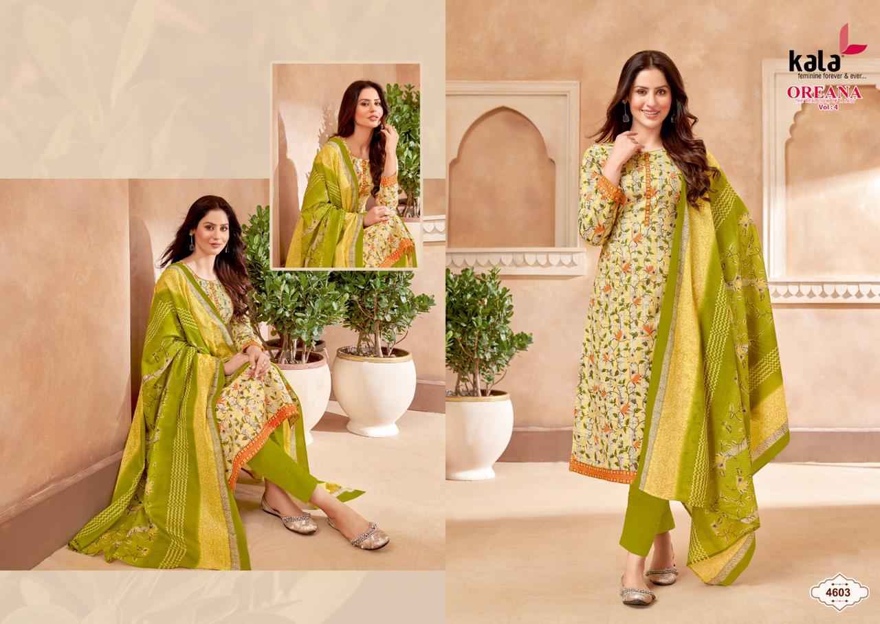 KALA FASHION OREANA VOL 4 COTTON PRINTED SALWAR SUITS 