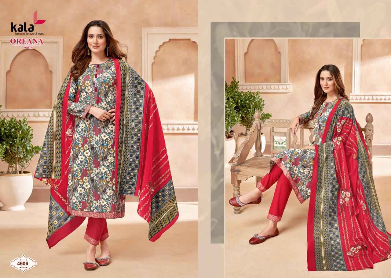 KALA FASHION OREANA VOL 4 COTTON PRINTED SALWAR SUITS 