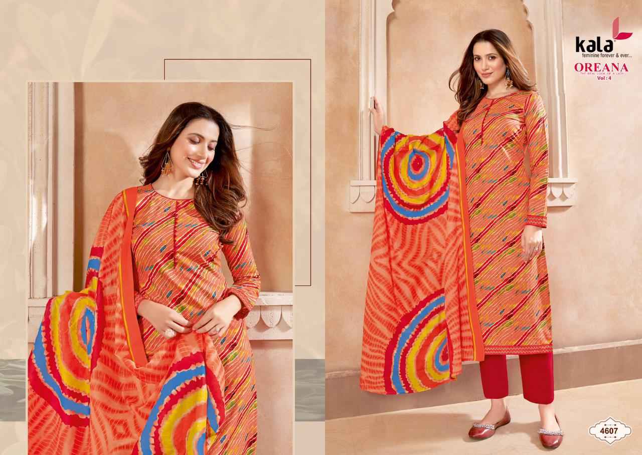 KALA FASHION OREANA VOL 4 COTTON PRINTED SALWAR SUITS 