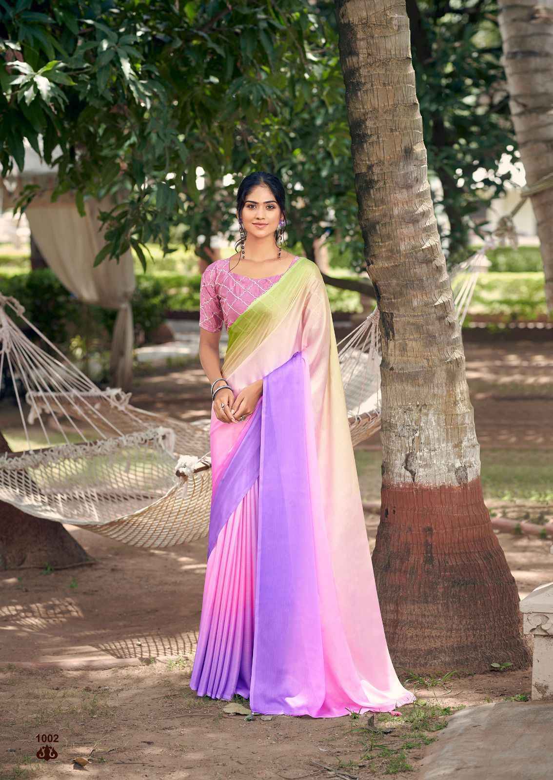 Kashvi Creation Eliza Satin Saree 8 pcs Catalogue Wholesale Price