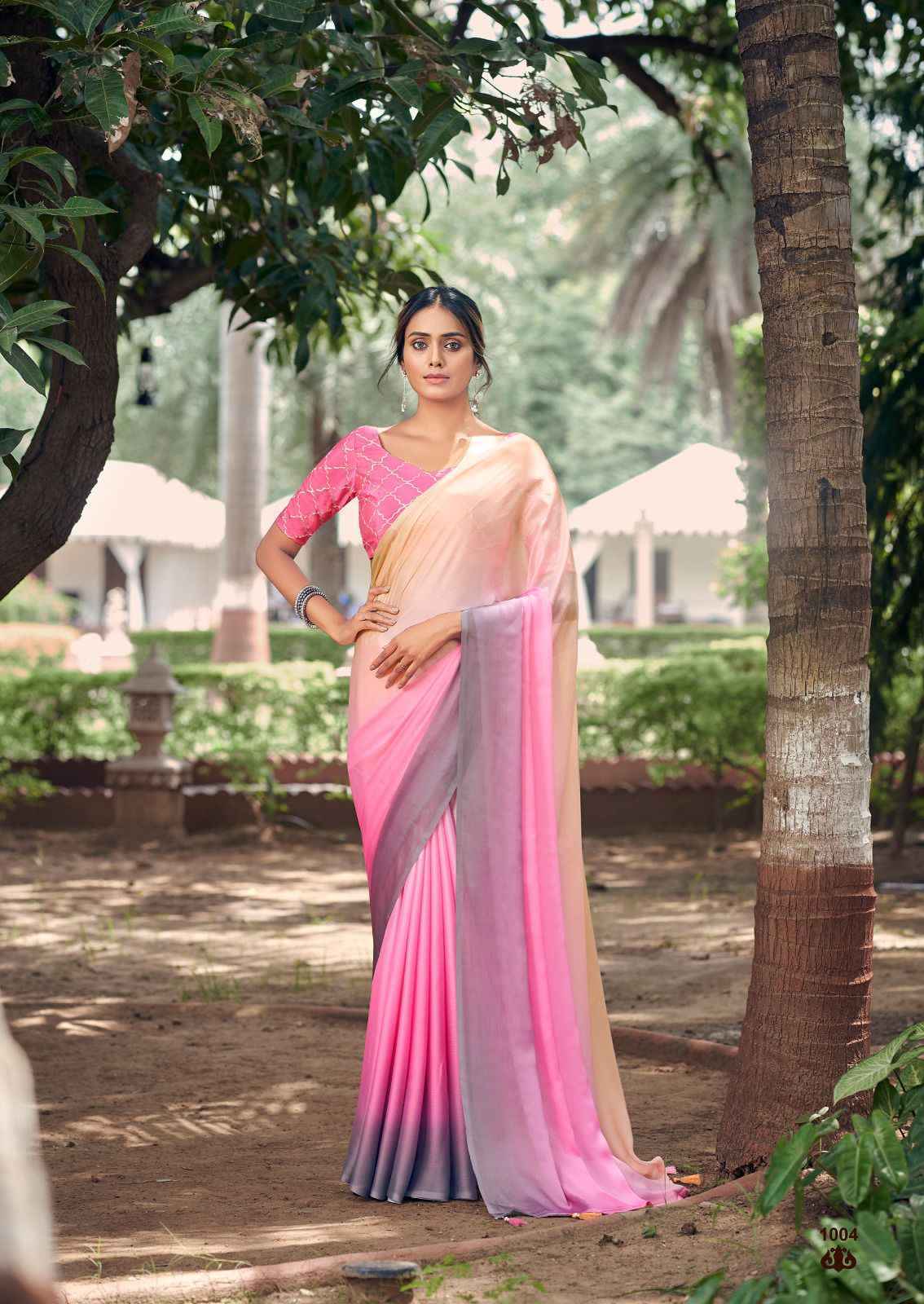 Kashvi Creation Eliza Satin Saree 8 pcs Catalogue Wholesale Price