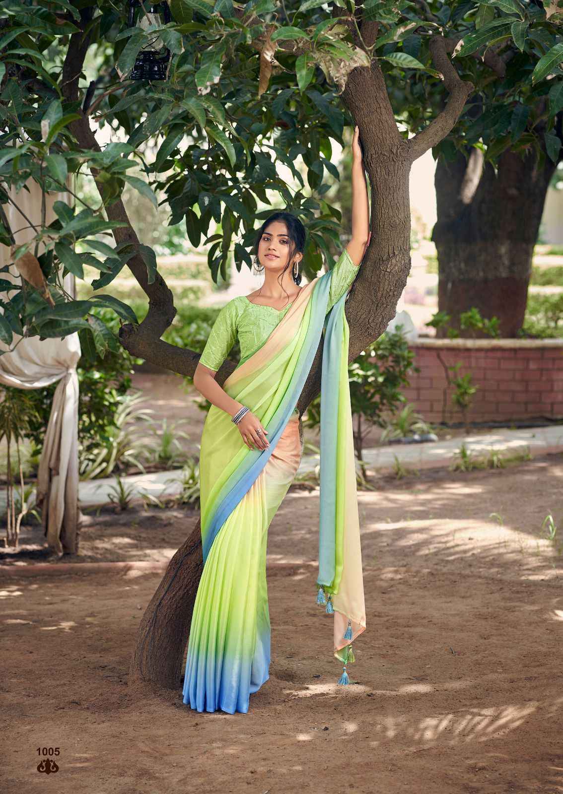 Kashvi Creation Eliza Satin Saree 8 pcs Catalogue Wholesale Price