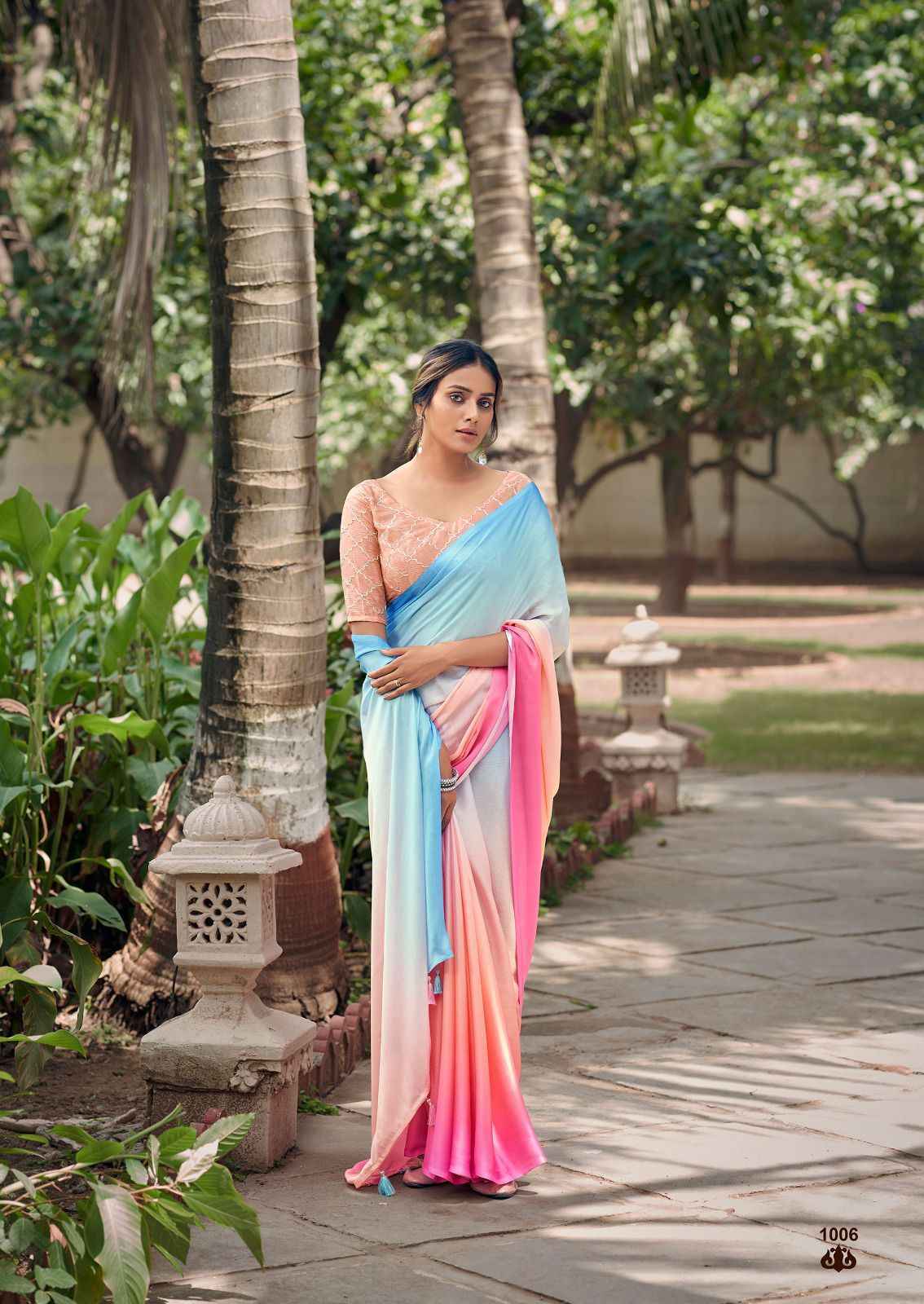Kashvi Creation Eliza Satin Saree 8 pcs Catalogue Wholesale Price