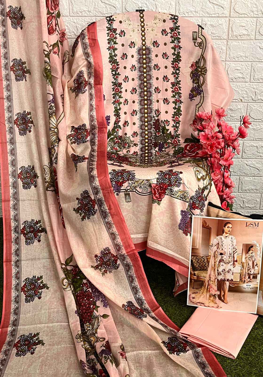 Lsm Galleria Parian Dream Vol-3 Lawn Cotton Dreass Material 6 pcs Catalogue