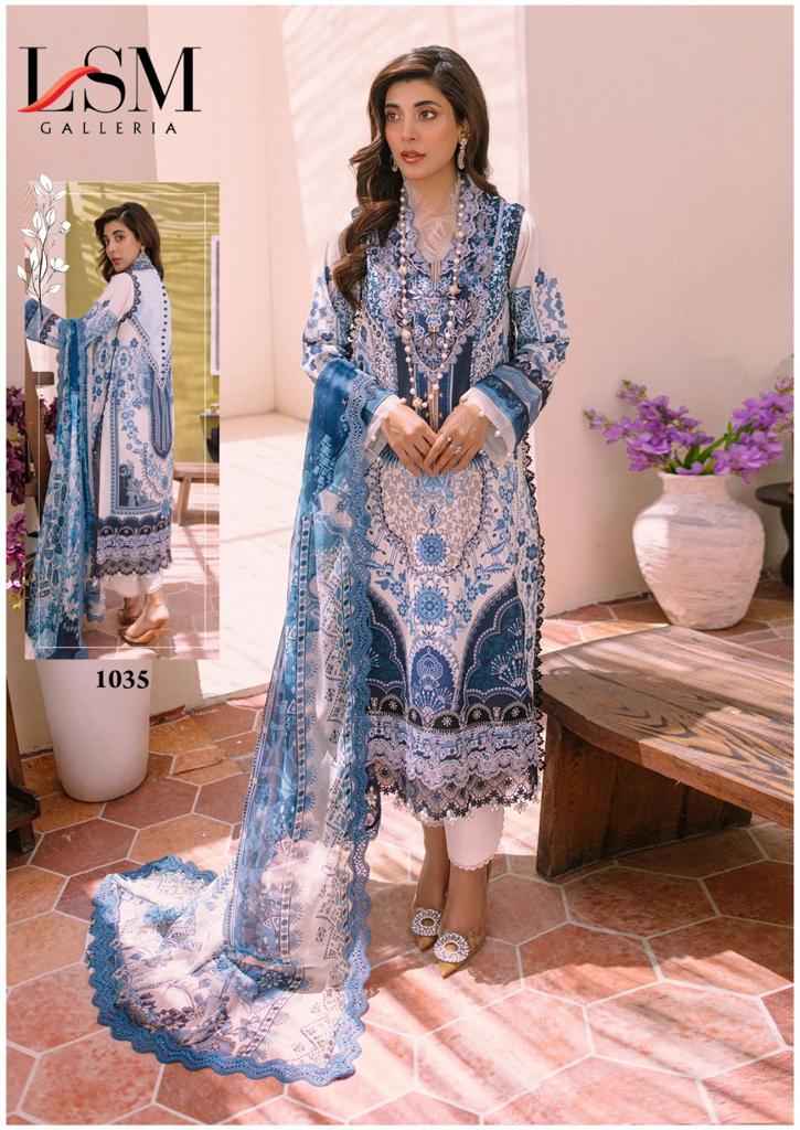 LSM GALLERIA PARIAN DREAM VOL 4 HEAVY LAWN COTTON SALWAR SUITS WHOLESALER SURAT