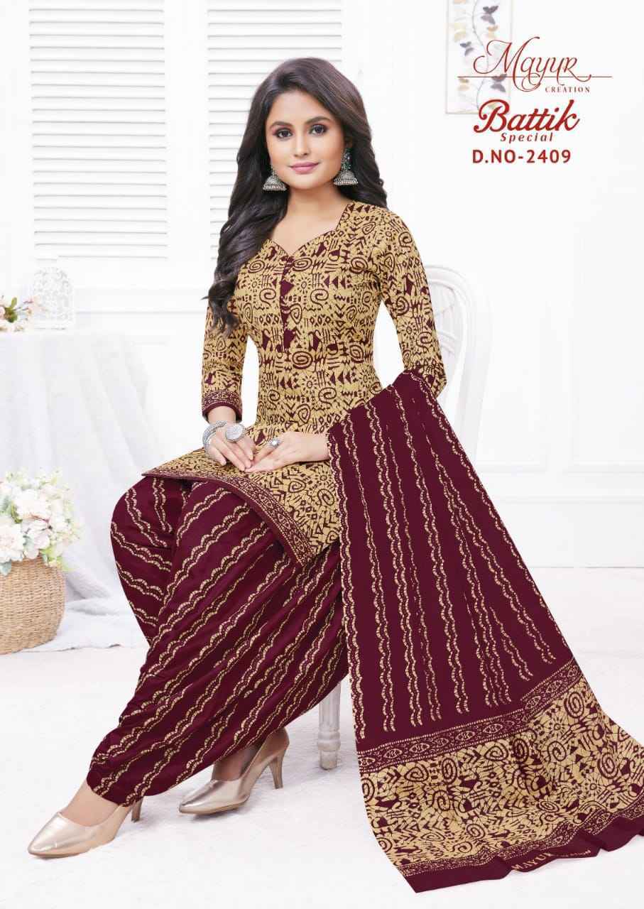 Mayur Creation Batik Vol-24 Cotton Dress Material 10 pcs Catalogue