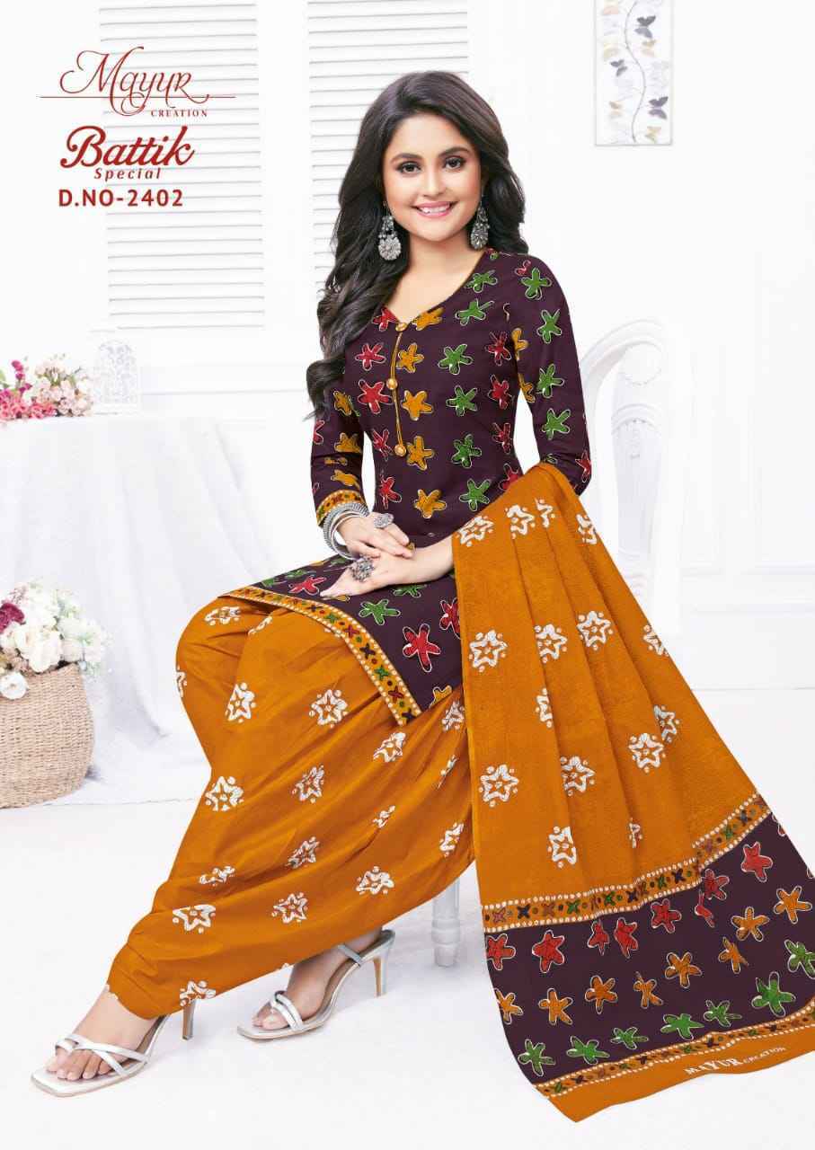 Mayur Creation Batik Vol-24 Cotton Dress Material 10 pcs Catalogue