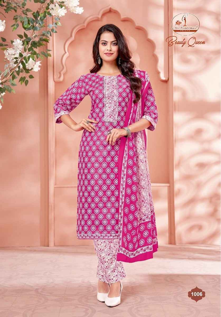 Miss World Choice Beauty Queen Vol-1 Readymade Cotton Dress 10 pcs Catalogue