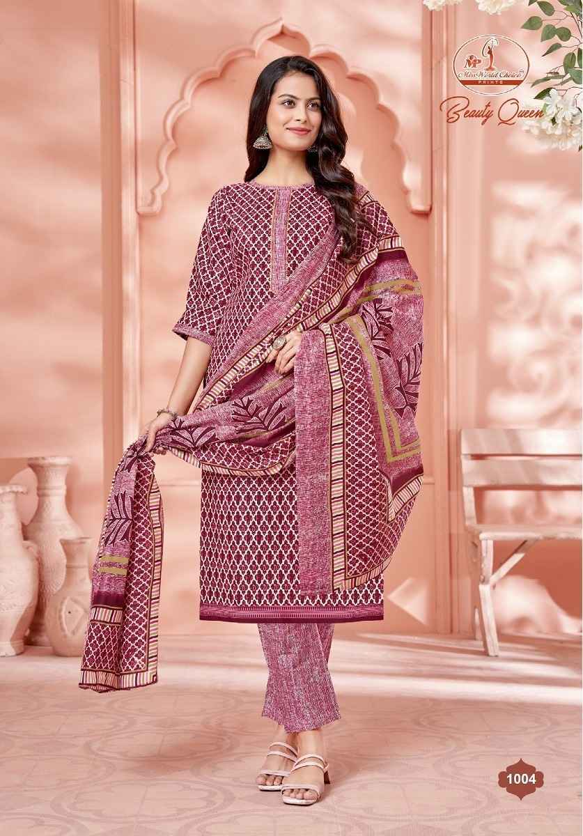 Miss World Choice Beauty Queen Vol-1 Readymade Cotton Dress 10 pcs Catalogue